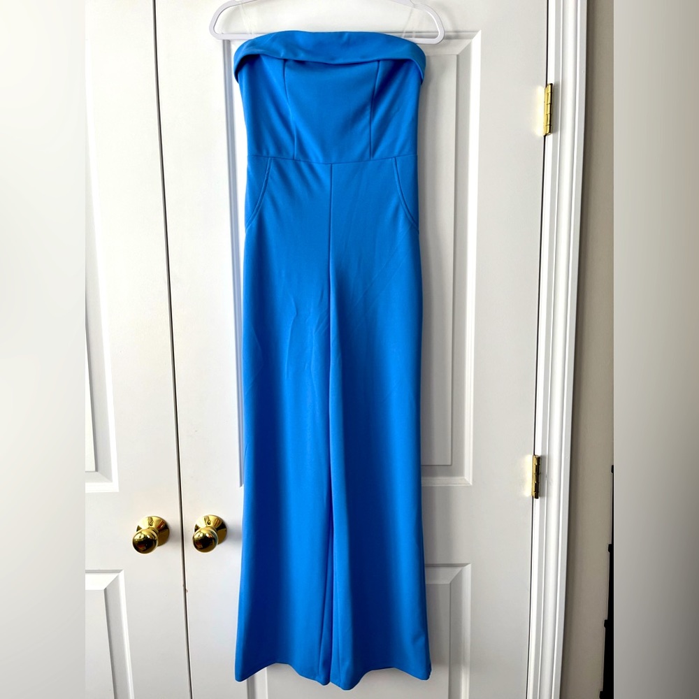 Nordstrom Strapless Blue Jumpsuit- Size: Small
